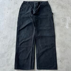 Vintage Y2K Carhartt black double knee work wear carpenter pants